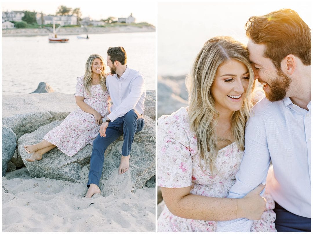 A Glowy Sunset Engagement at Cold Storage Beach